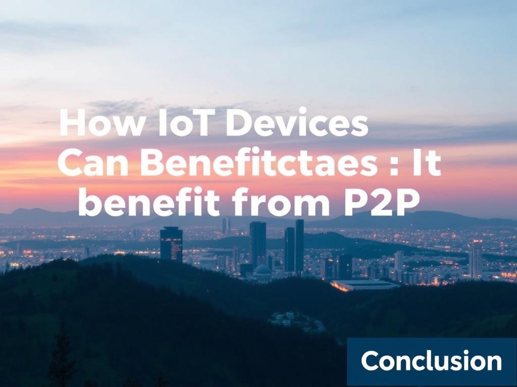 How IoT Devices Can Benefit from P2P Architectures. Conclusion